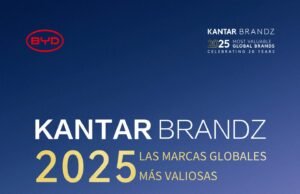 BYD se consolida por tercer año consecutivo entre las 10 marcas automotrices más valiosas del mundo, según Kantar BrandZ