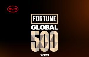 BYD asciende al lugar nº 212 en la lista Fortune Global 500 de 2023